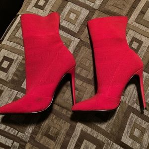 Red Steve Madden Century boots